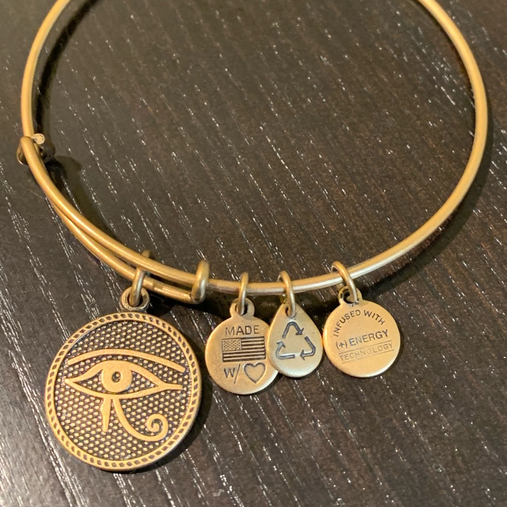 Alex and Ani charm bracelet.